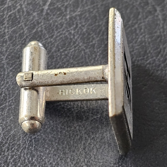 Hickok USA "H" Initial Monogram Letter Vintage Cufflinks - Picture 4 of 5